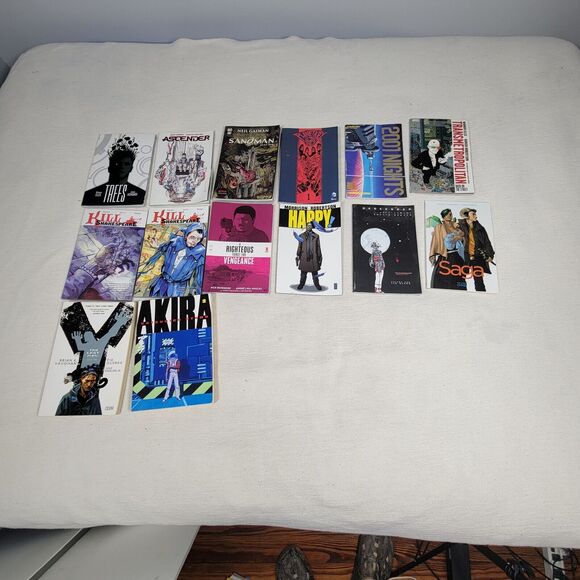 Graphic Novels Lot Manga Comic Book Books Plat Ascender Sandman Akira Happy - Picture 15 of 16